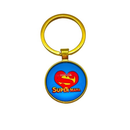 keychain goldplated supermam1